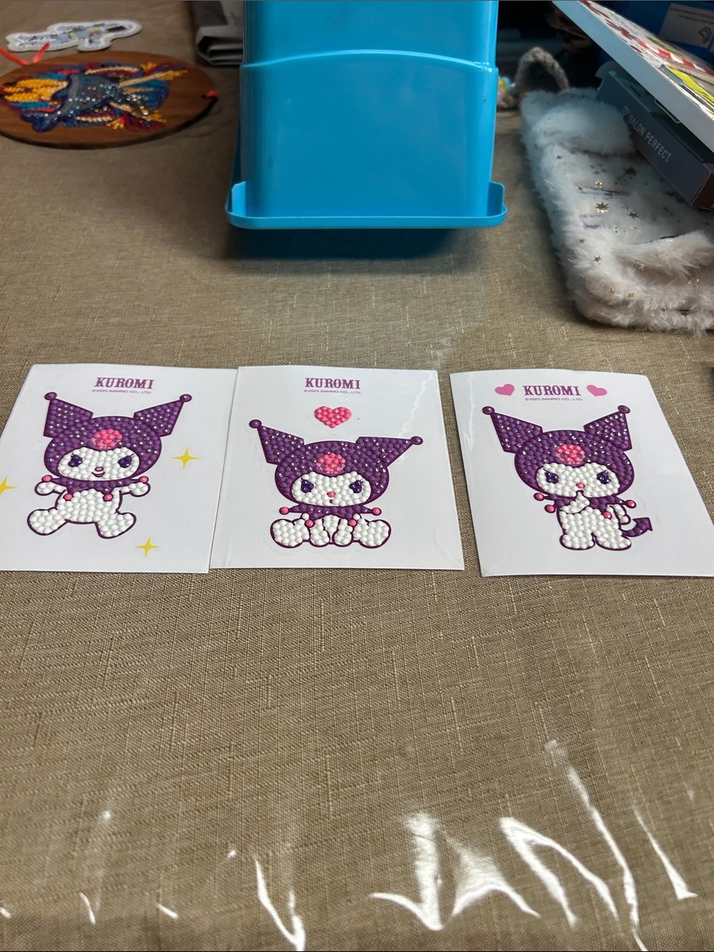 Kuromi Purple Character Sticker Set - 3pcs